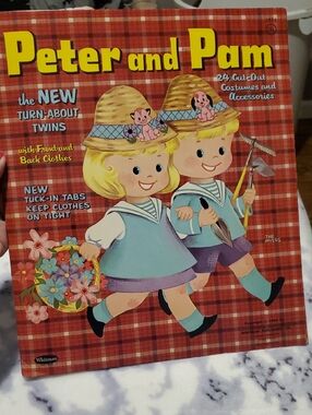 Peter and Pam Vintage Cut-Out Book - Blue & Yellow Cover